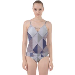 Background Geometric Triangle Cut Out Top Tankini Set by Nexatart