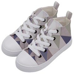 Background Geometric Triangle Kid s Mid-top Canvas Sneakers by Nexatart