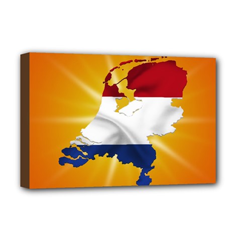 Holland Country Nation Netherlands Flag Deluxe Canvas 18  X 12   by Nexatart