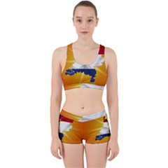 Holland Country Nation Netherlands Flag Work It Out Sports Bra Set by Nexatart