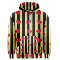 Love Heart Pattern Decoration Abstract Desktop Men s Zipper Hoodie by Nexatart