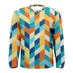 Geometric Retro Wallpaper Men s Long Sleeve Tee by Nexatart