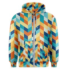 Geometric Retro Wallpaper Men s Zipper Hoodie by Nexatart