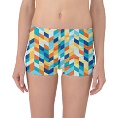 Geometric Retro Wallpaper Reversible Boyleg Bikini Bottoms by Nexatart