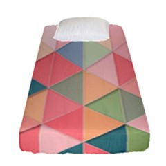 Background Geometric Triangle Fitted Sheet (single Size) by Nexatart