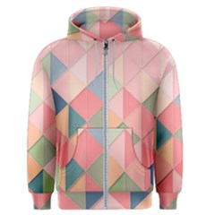 Background Geometric Triangle Men s Zipper Hoodie by Nexatart