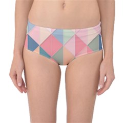 Background Geometric Triangle Mid-waist Bikini Bottoms by Nexatart