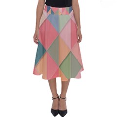 Background Geometric Triangle Perfect Length Midi Skirt by Nexatart