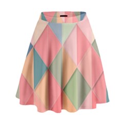 Background Geometric Triangle High Waist Skirt by Nexatart