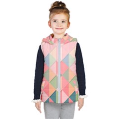 Background Geometric Triangle Kid s Puffer Vest by Nexatart