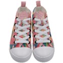 Background Geometric Triangle Kid s Mid-Top Canvas Sneakers View1