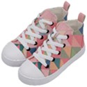 Background Geometric Triangle Kid s Mid-Top Canvas Sneakers View2