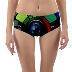 Lens Photography Colorful Desktop Reversible Mid-waist Bikini Bottoms by Nexatart