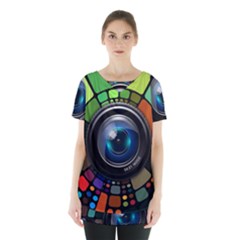 Lens Photography Colorful Desktop Skirt Hem Sports Top by Nexatart