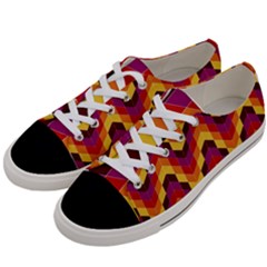 Geometric Pattern Triangle Women s Low Top Canvas Sneakers by Nexatart