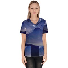 Planet Discover Fantasy World Scrub Top by Nexatart