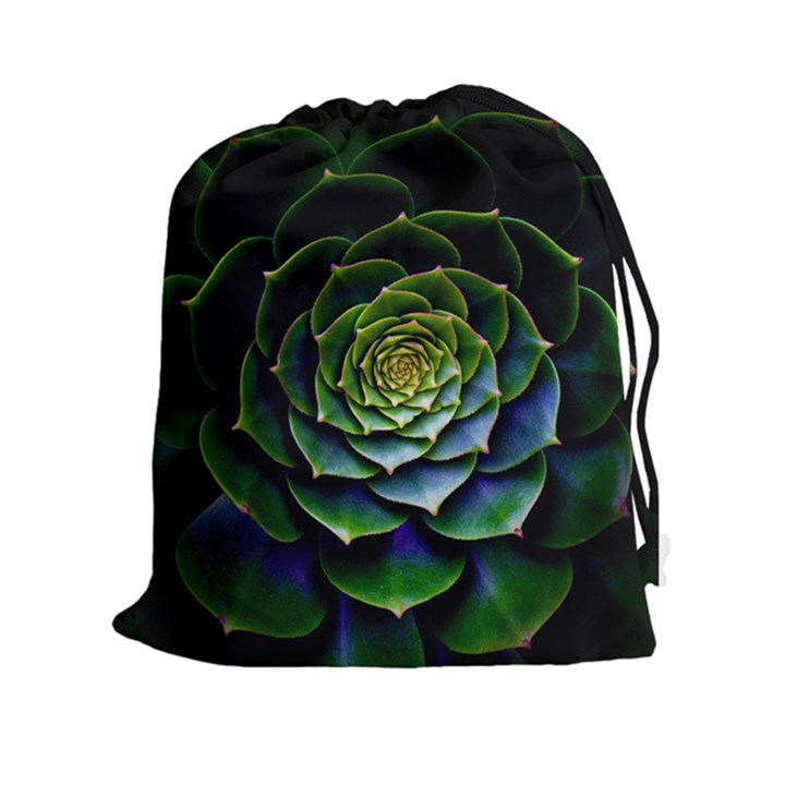 Nature Desktop Flora Color Pattern Drawstring Pouches (XXL)