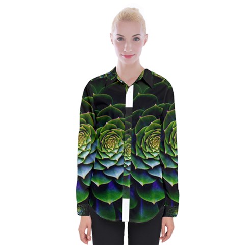 Nature Desktop Flora Color Pattern Womens Long Sleeve Shirt by Nexatart