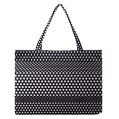 Holes Sheet Grid Metal Zipper Medium Tote Bag by Nexatart