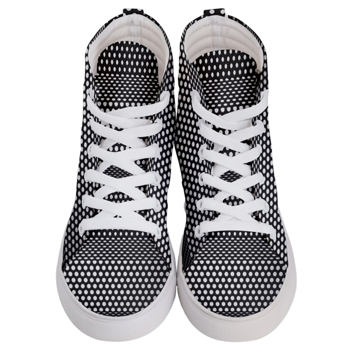 Holes Sheet Grid Metal Men s Hi-Top Skate Sneakers