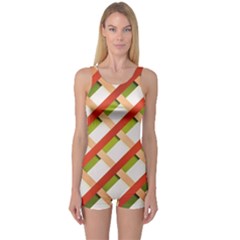 Wallpaper Creative Design One Piece Boyleg Swimsuit by Nexatart