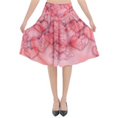 Heart Love Friendly Pattern Flared Midi Skirt by Nexatart