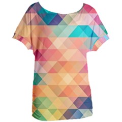 Texture Background Squares Tile Women s Oversized Tee by Nexatart