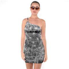 Dandelion Fibonacci Abstract Flower One Soulder Bodycon Dress by Nexatart