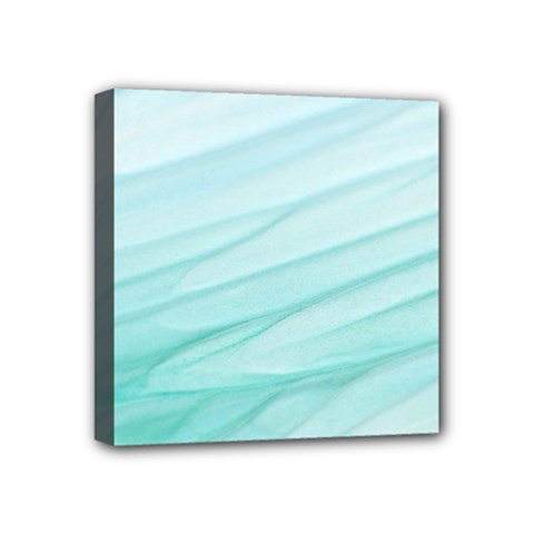 Blue Texture Seawall Ink Wall Painting Mini Canvas 4  X 4  by Nexatart