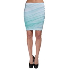 Blue Texture Seawall Ink Wall Painting Bodycon Skirt by Nexatart