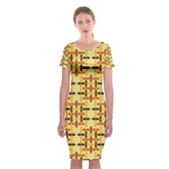 Ethnic Traditional Vintage Background Abstract Classic Short Sleeve Midi Dress