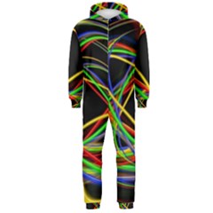 Ball Abstract Pattern Lines Hooded Jumpsuit (men)  by Nexatart