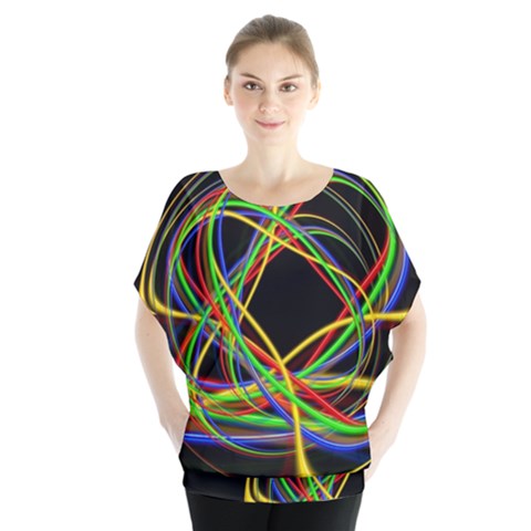 Ball Abstract Pattern Lines Blouse by Nexatart