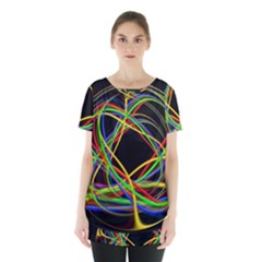 Ball Abstract Pattern Lines Skirt Hem Sports Top by Nexatart