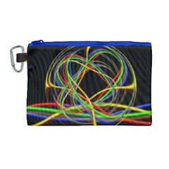 Ball Abstract Pattern Lines Canvas Cosmetic Bag (large) by Nexatart