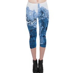 Water Nature Background Abstract Capri Leggings  by Nexatart