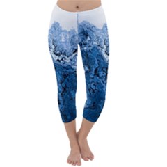 Water Nature Background Abstract Capri Winter Leggings  by Nexatart