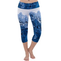 Water Nature Background Abstract Capri Yoga Leggings by Nexatart