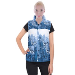 Water Nature Background Abstract Women s Button Up Puffer Vest by Nexatart