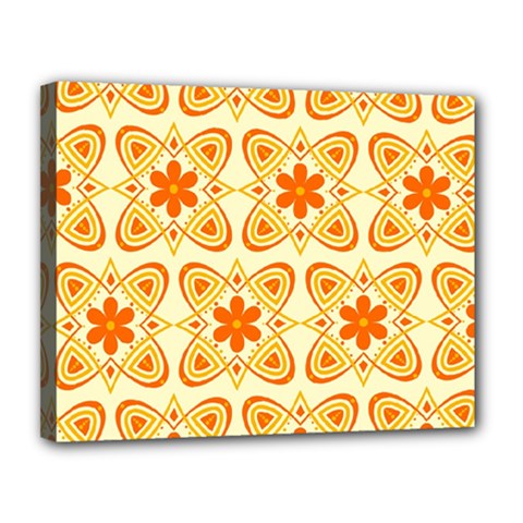 Background Floral Forms Flower Canvas 14  X 11  by Nexatart