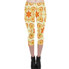 Background Floral Forms Flower Capri Leggings  by Nexatart