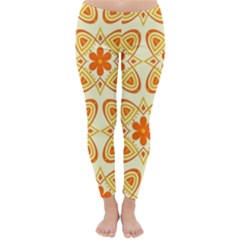 Background Floral Forms Flower Classic Winter Leggings by Nexatart