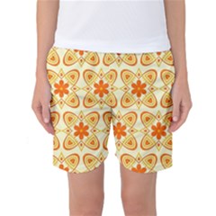 Background Floral Forms Flower Women s Basketball Shorts by Nexatart