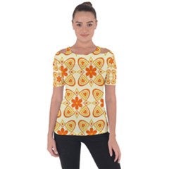 Background Floral Forms Flower Short Sleeve Top by Nexatart