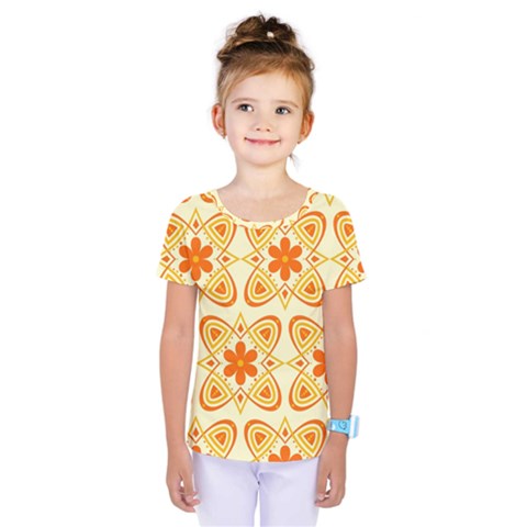 Background Floral Forms Flower Kids  One Piece Tee by Nexatart