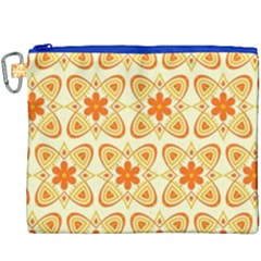 Background Floral Forms Flower Canvas Cosmetic Bag (xxxl)