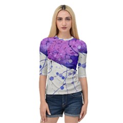 Art Painting Abstract Spots Quarter Sleeve Raglan Tee