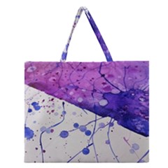 Art Painting Abstract Spots Zipper Large Tote Bag by Nexatart