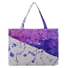 Art Painting Abstract Spots Zipper Medium Tote Bag by Nexatart