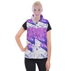 Art Painting Abstract Spots Women s Button Up Puffer Vest by Nexatart